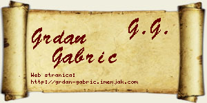 Grdan Gabrić vizit kartica